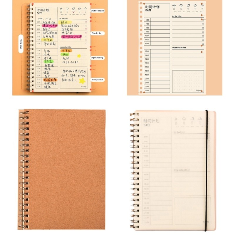 IWO Planner Notebook พร้อม 50 แผ่น Daily Planner Notepads Do List Daily Planner