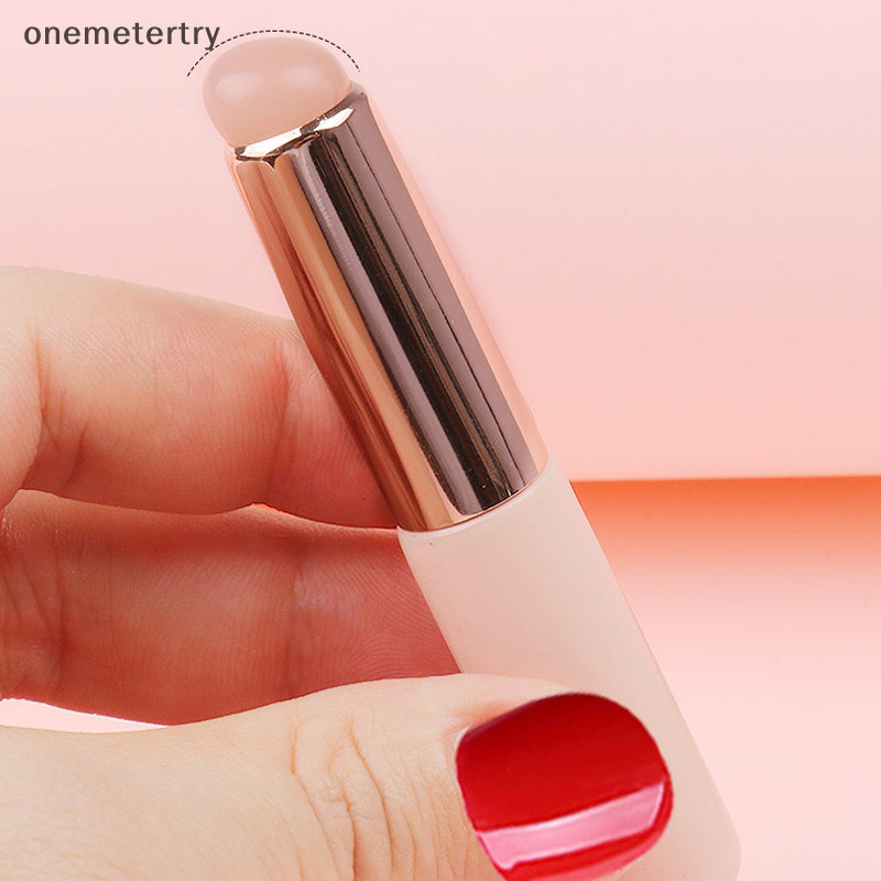 Onem ซิลิโคนแปรงลิปมุมคอนซีลเลอร์แปรงแต่งหน้าเครื่องมือแบบพกพารอบหัวเช่นปลายนิ้ว Q Soft Lip แปรงคอนซีลเลอร์ n