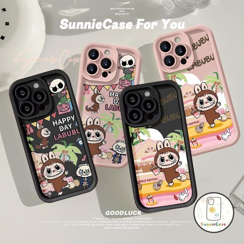 Cute Labubu ลายน่ารัก เคสOPPO A12 A78 A57 A18 A5s A15 A17 A7 A58 A38 A54 A9 A16 A17K A5 A3s Reno 5 A16K A77 A53