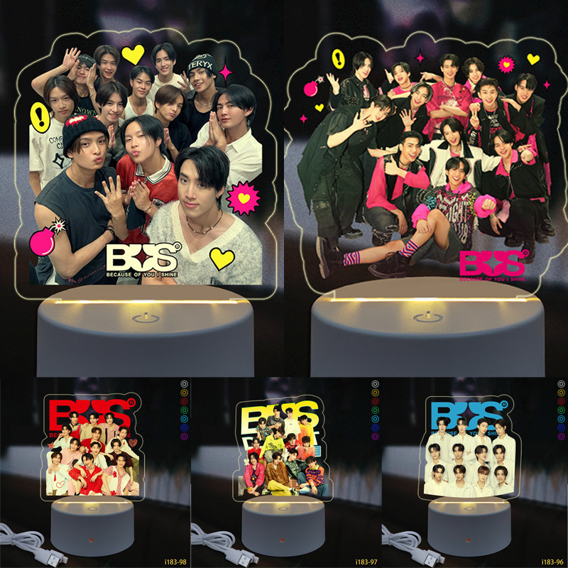 Bus Night Light 3D LED Touch 7 สี USB Nightlight BUS อะคริลิค LED โคมไฟ Idol ของสะสม