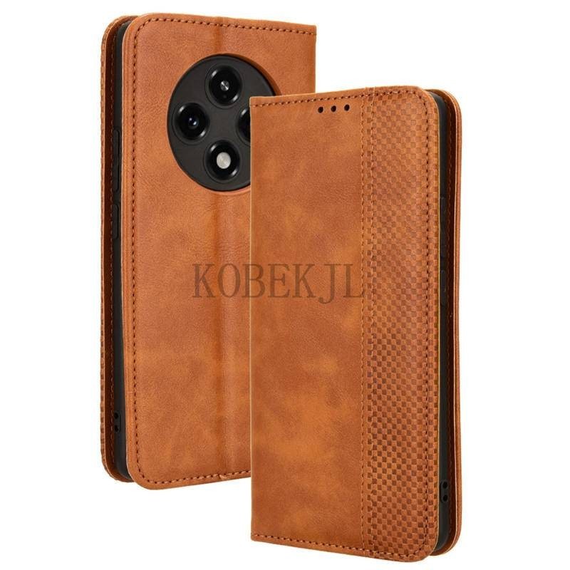 OPPO F27 Pro F27Pro F27Pro + Case Flip Magnetic Retro PU Leather Wallet Cover Card Holder Stand Phon