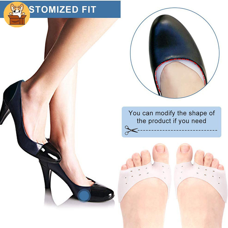 Am-az2pcs ซิลิกาเจล Forefoot Pad Metatarsal Pads สําหรับเท้าเบาหวานและ Mortons Neuroma แคลลัส Blisters ป้องกันปวดเท้าบรรเทา