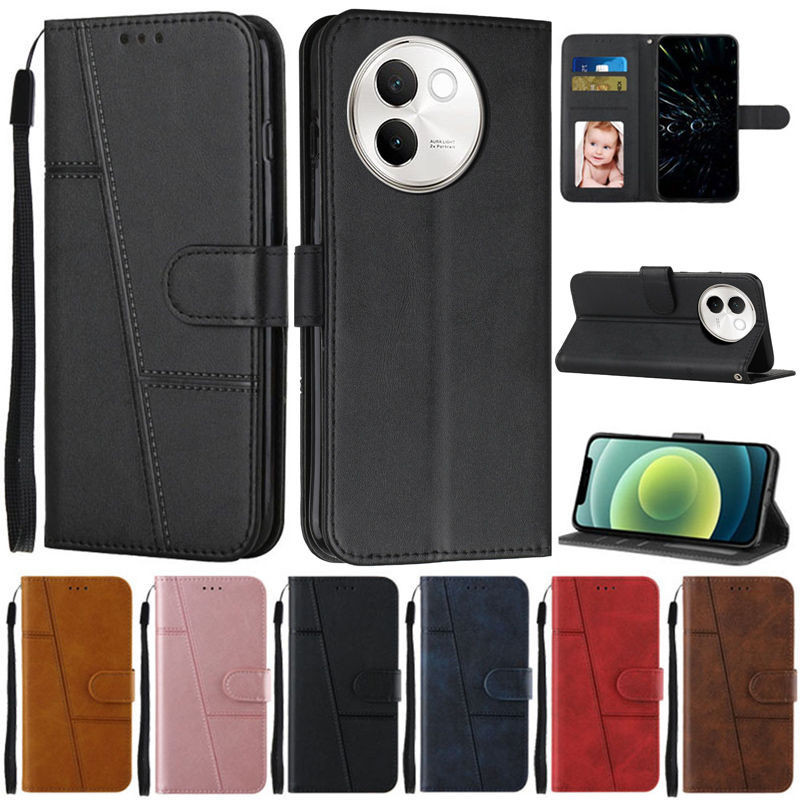 เคสโทรศัพท์ Vivo V30E 5G V2340 V2339 / V40 LITE 5G กระเป๋าสตางค์สําหรับ Vivo V30 V2318 / V30 Pro V2319 V29 Pro V29E หนังป้องกันกรณี