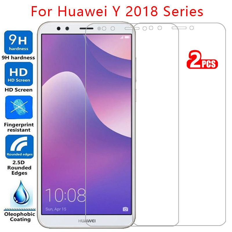 กระจกนิรภัยป้องกันสําหรับ huawei y5 lite y6 y7 prime pro y9 2018 ป้องกันหน้าจอบน huawe y 5 6 7 9 5y 
