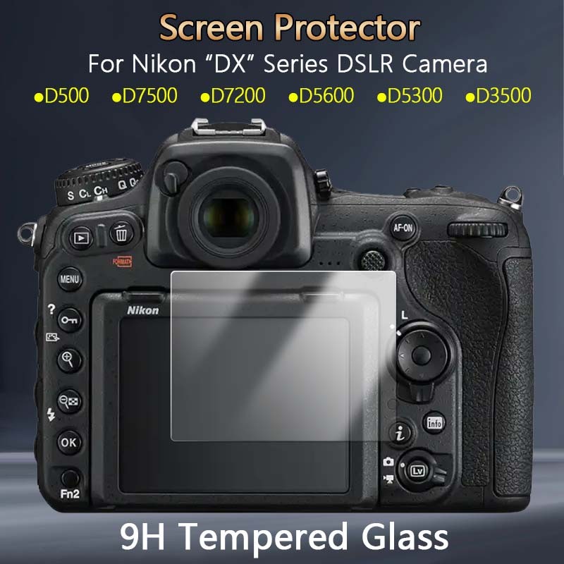 สําหรับ Nikon D500 D7500 D7200 5600 D5300 D3500 D3400 DX Series กล้อง DSLR HD Clear Slim 2.5D Anti-Scratch 9H Tough กระจกนิรภัยป้องกันหน้าจอฟิล์ม - ไม่ใช่เปลี่ยนชิ้นส่วน