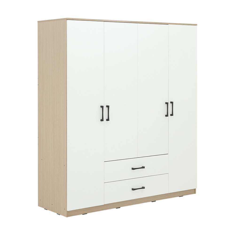 HomeHuk ตู้เสื้อผ้า 4 บาน รุ่นฟินซ์ ขนาด 160 ซม.