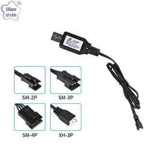 Bluestyle 7.4V (3.7V X2) Charger SM-2P/3P SM-4P Reverse XH-3P/4P Li-ion แบตเตอรี่ไฟฟ้า RC ของเล่นรถเรือ USB ชาร์จใหม่