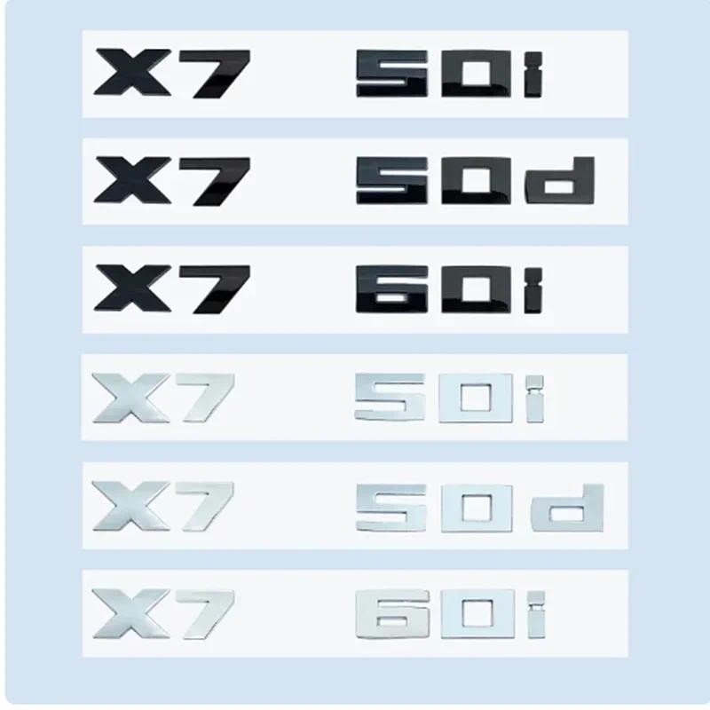 Chrome สีดํา 3D ตัวเลข M X7M50i X7M50d X7M60i X7 M50i M60i M50d ABS Emblem สําหรับ BMW X7 Series G07