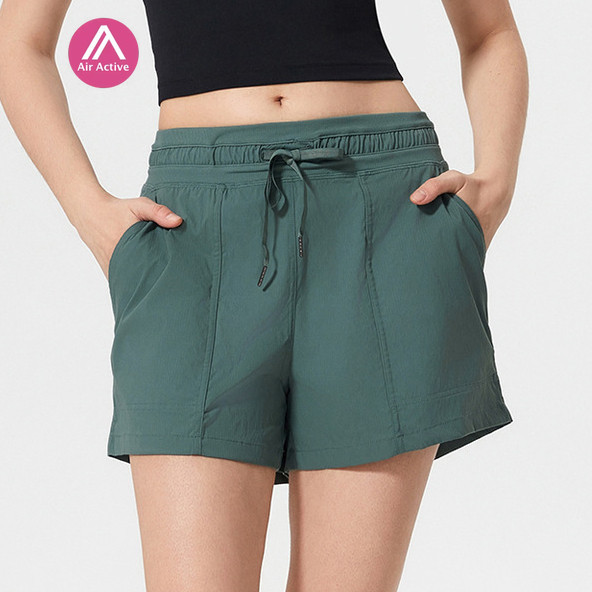 Airactive Leisure Casual Yoga Sports Shorts Side Pockets Adjustable Waist Breathable