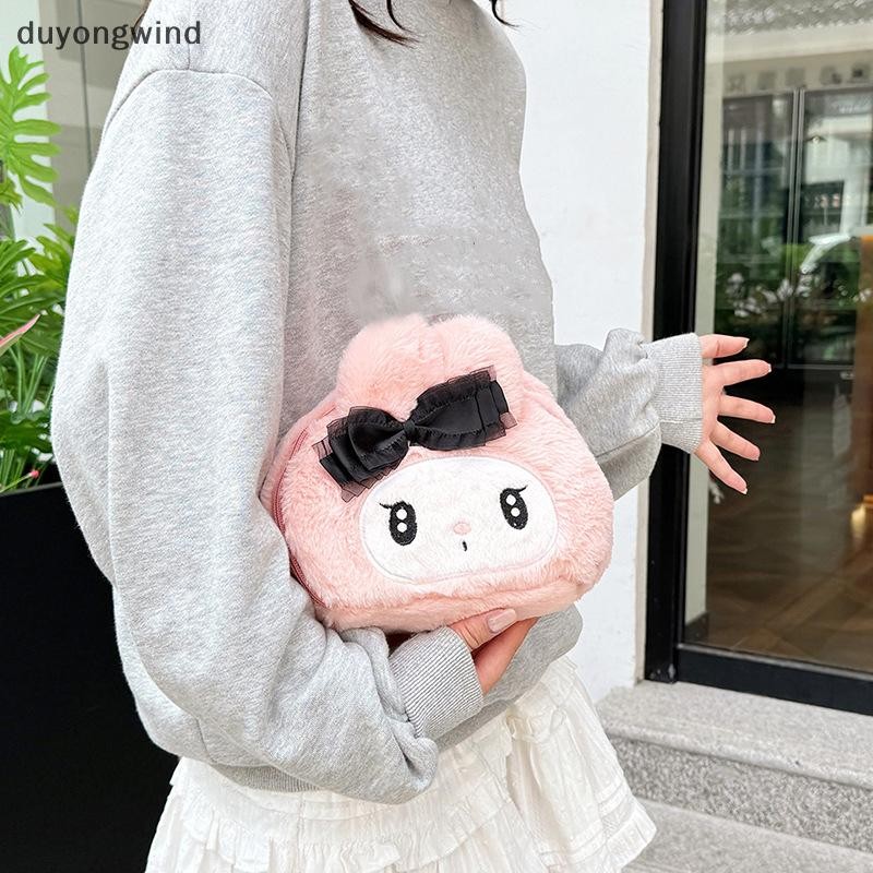 (duyongwind) Kawaii Sanrio Plush Kuromi Melody Make Up กระเป๋าเครื่องสําอางการ์ตูนกระเป๋าเก็บความจุข