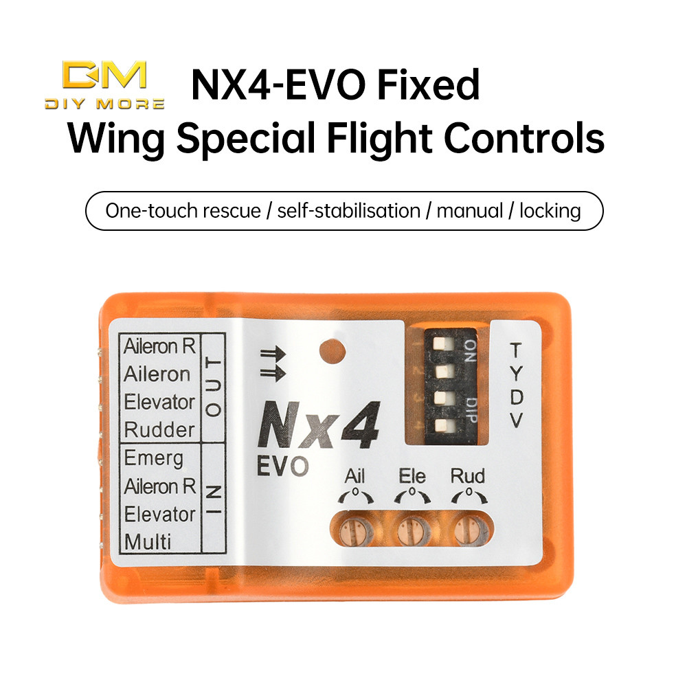 Diymore NX4-EVO/NX4-PRO ปีกคงที่เฉพาะบอร์ดควบคุมการบิน,โมดูลเที่ยวบิน Gyroscope สมดุลอัตโนมัติ