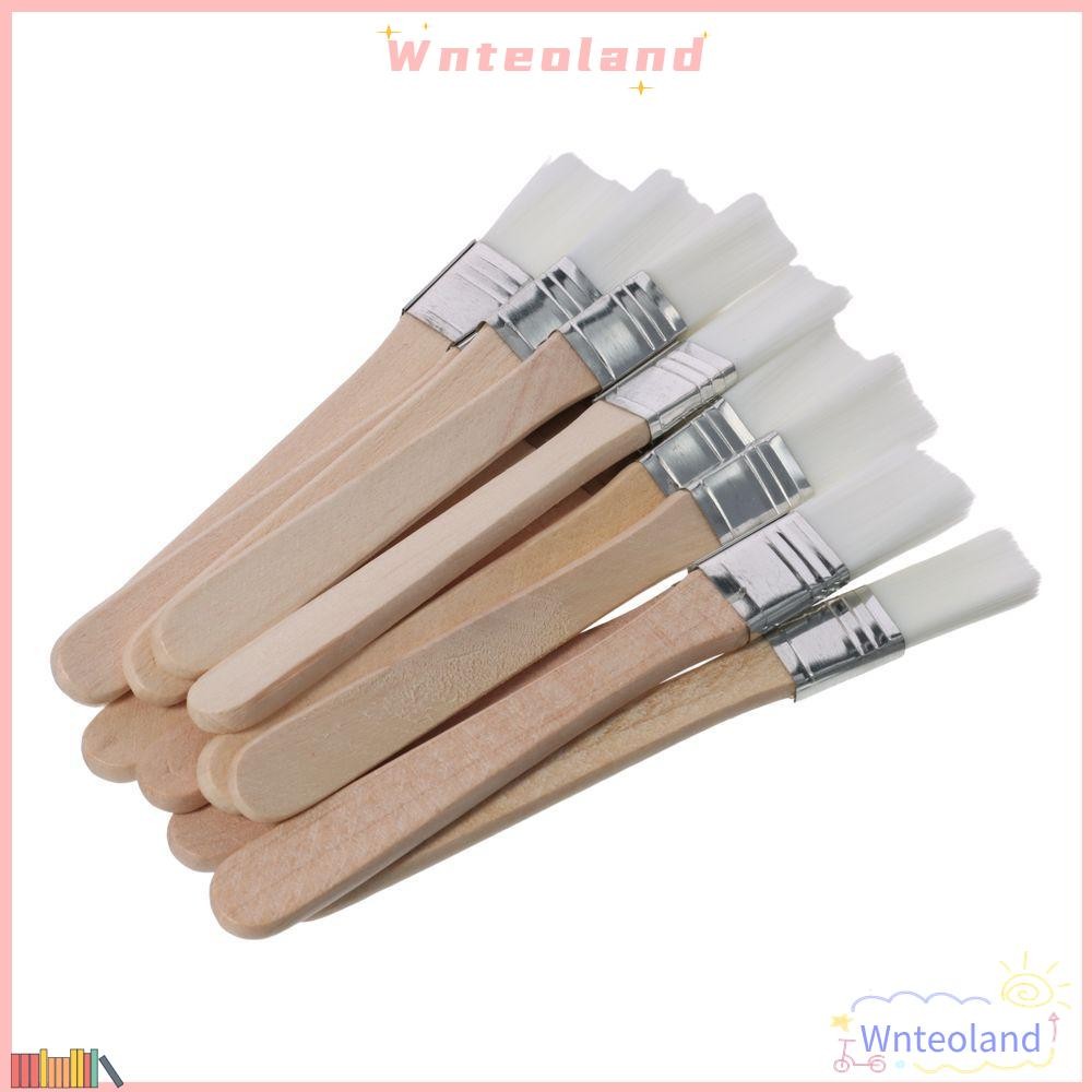 Wnteoland 1/12 ชิ้นแปรงทาสี, ไนลอน 0.5 นิ้วเครื่องมือจิตรกรรม, ตู้ไม้ Handle Wall