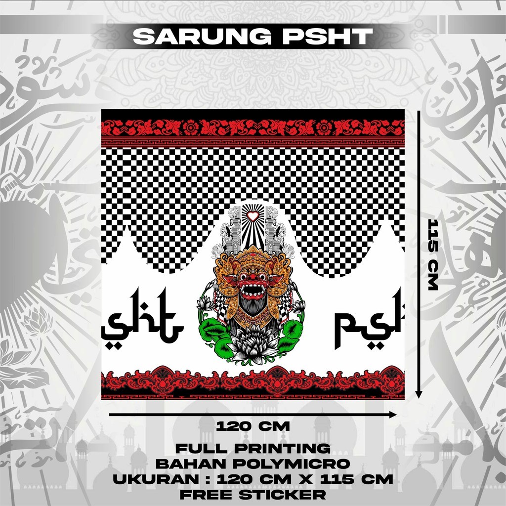 ล่าสุด PSHT Mens Batik Sarong พิมพ์ระดับพรีเมียมโดย Redbil Official Store AGQ