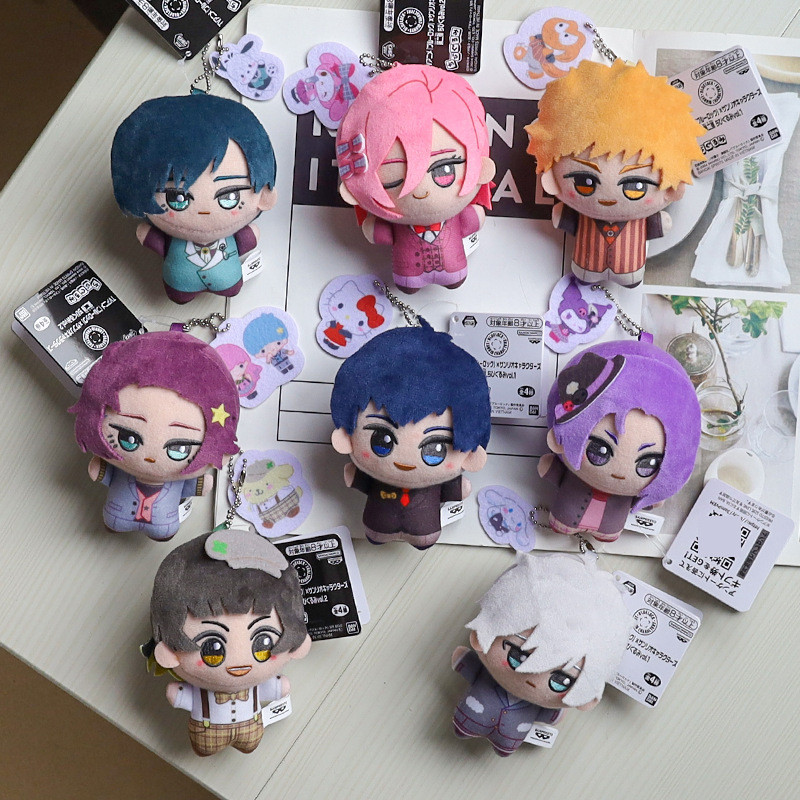 SANRIO สีฟ้าล็อค ซานริโอ ของเล่นตุ๊กตาน่ารักพวงกุญแจอะนิเมะอุปกรณ์ต่อพ่วงยัดตุ๊กตาเด็กของขวัญวันเกิด