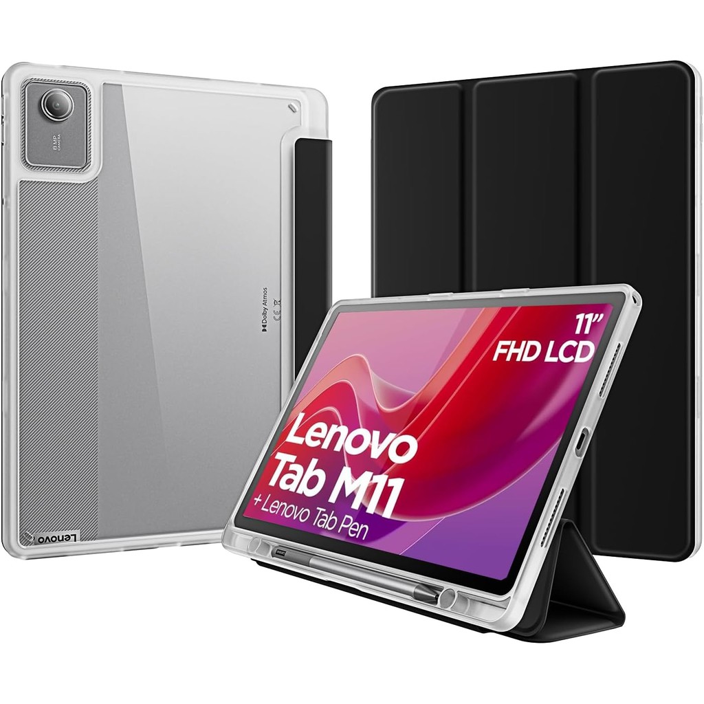 สําหรับ Lenovo Tab M11 กรณีผู้ถือปากกา 11 "tpu โปร่งใสเกราะป้องกันสําหรับ Lenovo Xiaoxin pad 2024 11