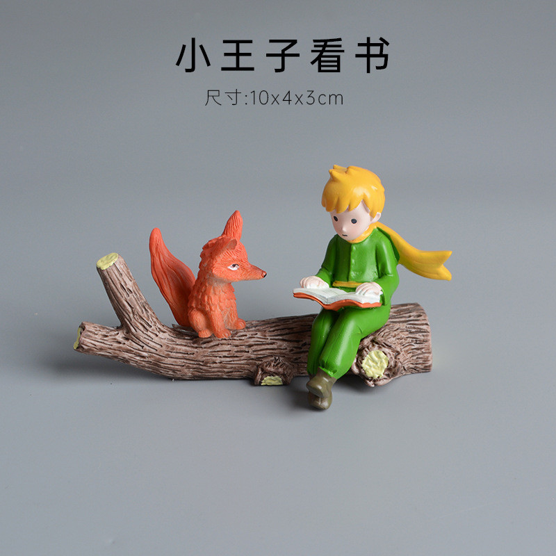 Dreamerhouse Creative Little Prince Rose Home Desktop ตกแต่งเรซิ่นตกแต่งของขวัญวันเกิดคู่