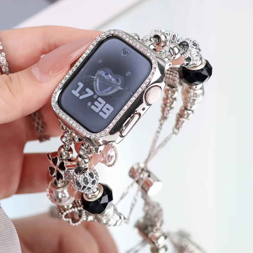 Luxury Jewelry DIY Gem Agate Style Manual Band For Watch Strap Series11 10 9 8 7 6 5 4 3 2 1 se, se2