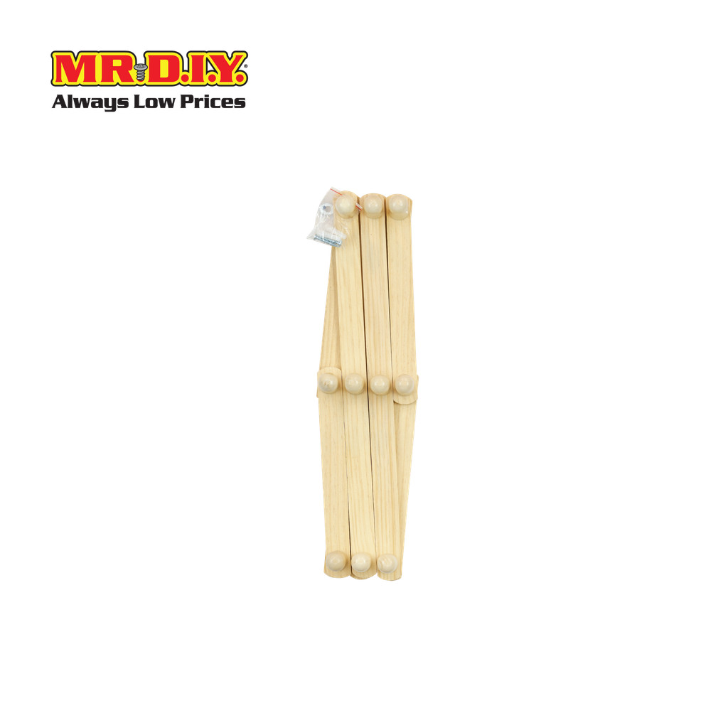 MR.D.I.Y ราวแขวนไม้ติดผนัง ราวแขวนอเนกประสงค์ ยืดหดได้ (ขนาด 45 ซม.) - รูปที่ 2