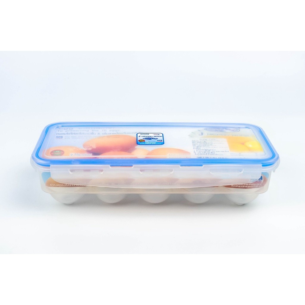 กล่องเก็บไข่ 10 ฟอง ป้องกันการแตกและยับยั้งแบคทีเรีย แบรนด์ Micron Ware รุ่น 6110 - รูปที่ 2
