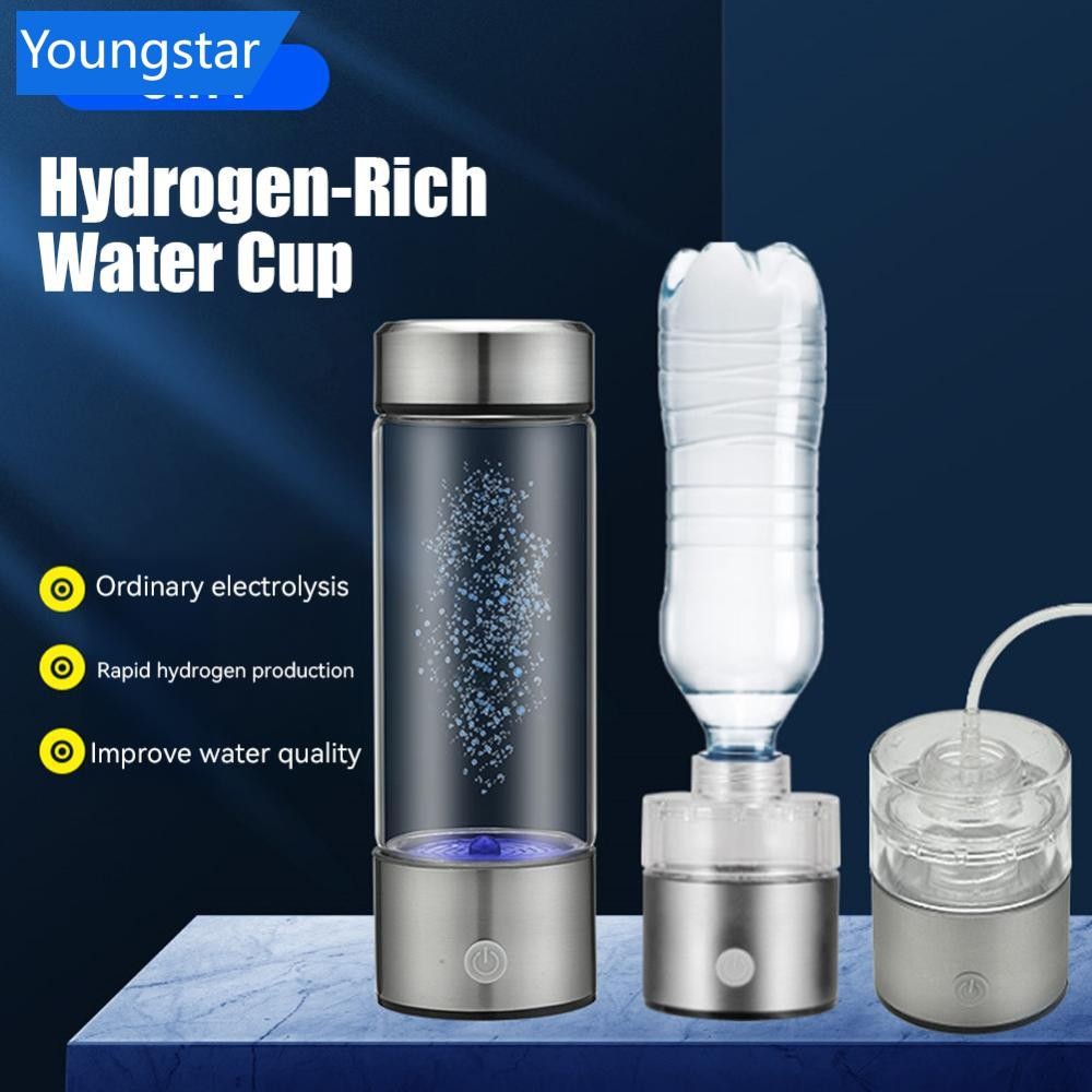FYY 450ml Hydrogen-Rich Water Cup ไฟฟ้าไฮโดรเจนการดูดซึมเครื่องกําเนิดไฟฟ้าขวดกรองแบบพกพาการดูดซึมไฮโดรเจน 1200MAH
