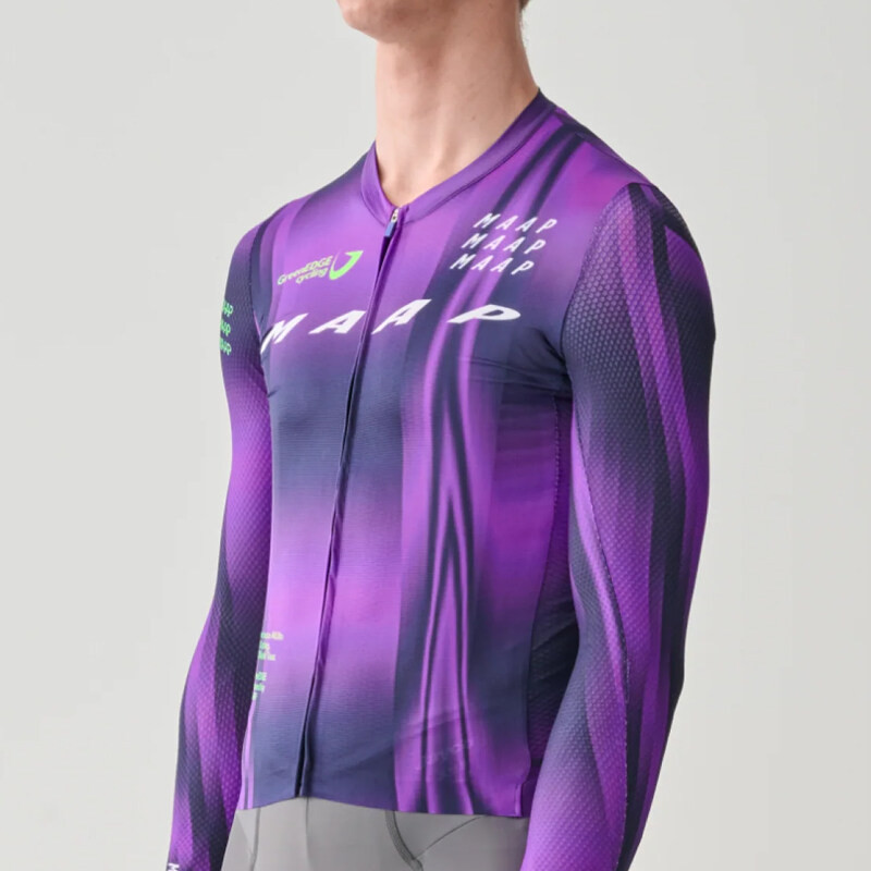 Maap WorldTour Pro Air LS Cycling Jersey เสื้อผ้าจักรยานเสือภูเขา Quick-Dry Racing เสื้อผ้าจักรยานชุด Breathale ขี่จักรยานเสื้อผ้า