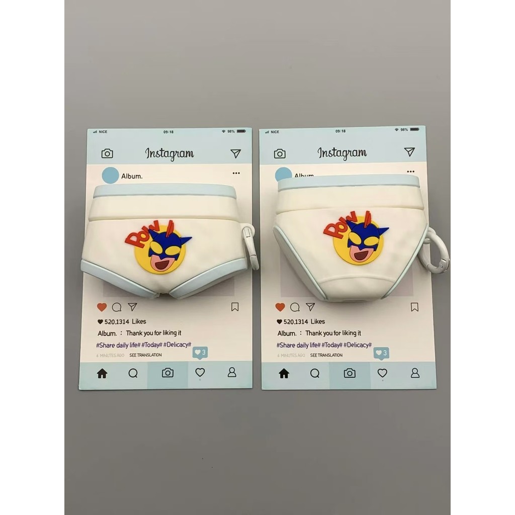 Kwy * case [1692 People Collection] Dynamic Superman ชุดชั้นใน Apple AirPods2/3 รุ่นไร้สายบลูทูธ Pro