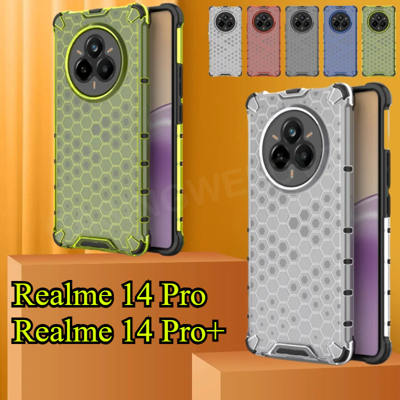 Realme 14 Pro 4G 5Gรังผึ้งโปร่งใสเคสโทรศัพท์สําหรับRealme