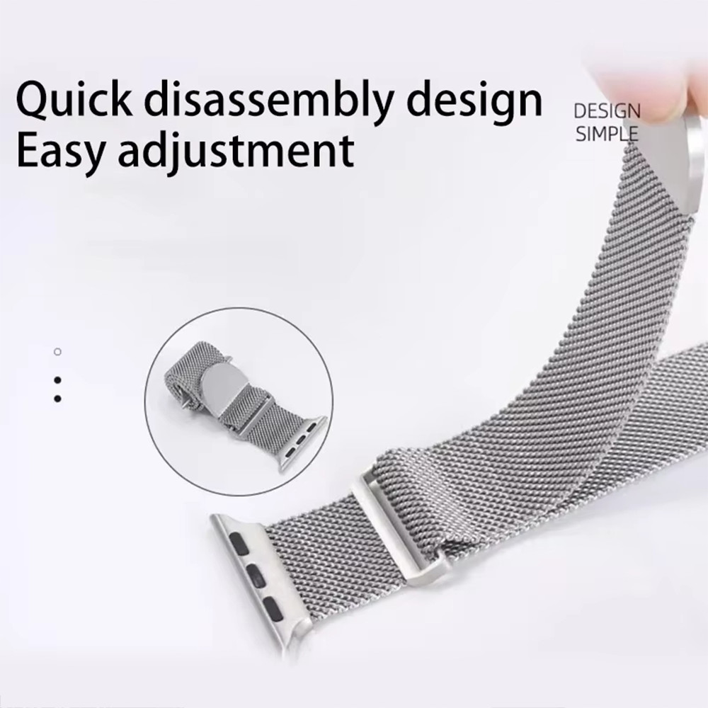 สายรัดสแตนเลส Milanese for IWatch Apple Watch Ultra 3 2 49 มม Series 11 10 9 8 7 46 มม 42 มม 41 มม 38 มม 40 มม 45 มม - รูปที่ 6