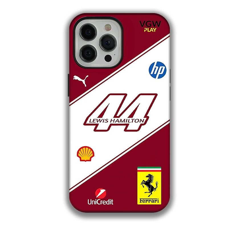 เคสโทรศัพท์ที่เข้ากันได้กับ iPhone F1 Ferrari Hamilton iPhone 15 Pro Max เคสโทรศัพท์ใหม่ 16 Plus 2-in-1 11/12/13 Pro/14 เคสป้องกันกันกระแทก XMBQ