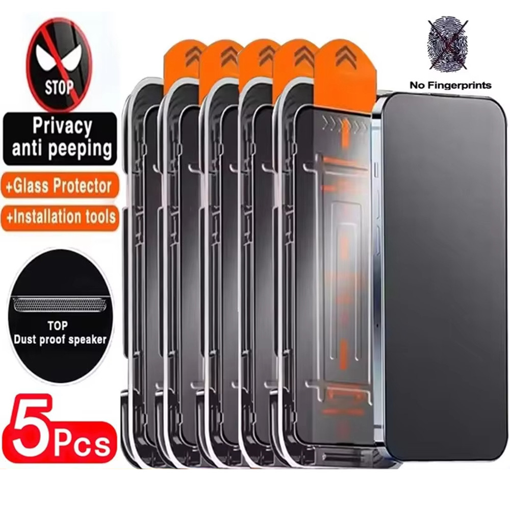 5pc ฟิล์มกระจก เต็มจอ สำหรับ Xiaomi กันมองกันเสือก Redmi Note 14 13 12 11 Pro 10 9 14C 13C 12C 10C Poco X7 F7 X6 X5 X3