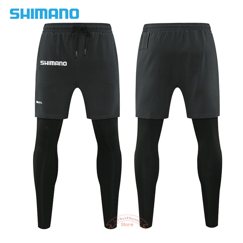 SHIMANO ชิมาโน่ ฤดูร้อนแห้งเร็วกีฬาตกปลากางเกงผู้ชายชุดสองชิ้นวิ่งออกกําลังกายกางเกงตกปลา