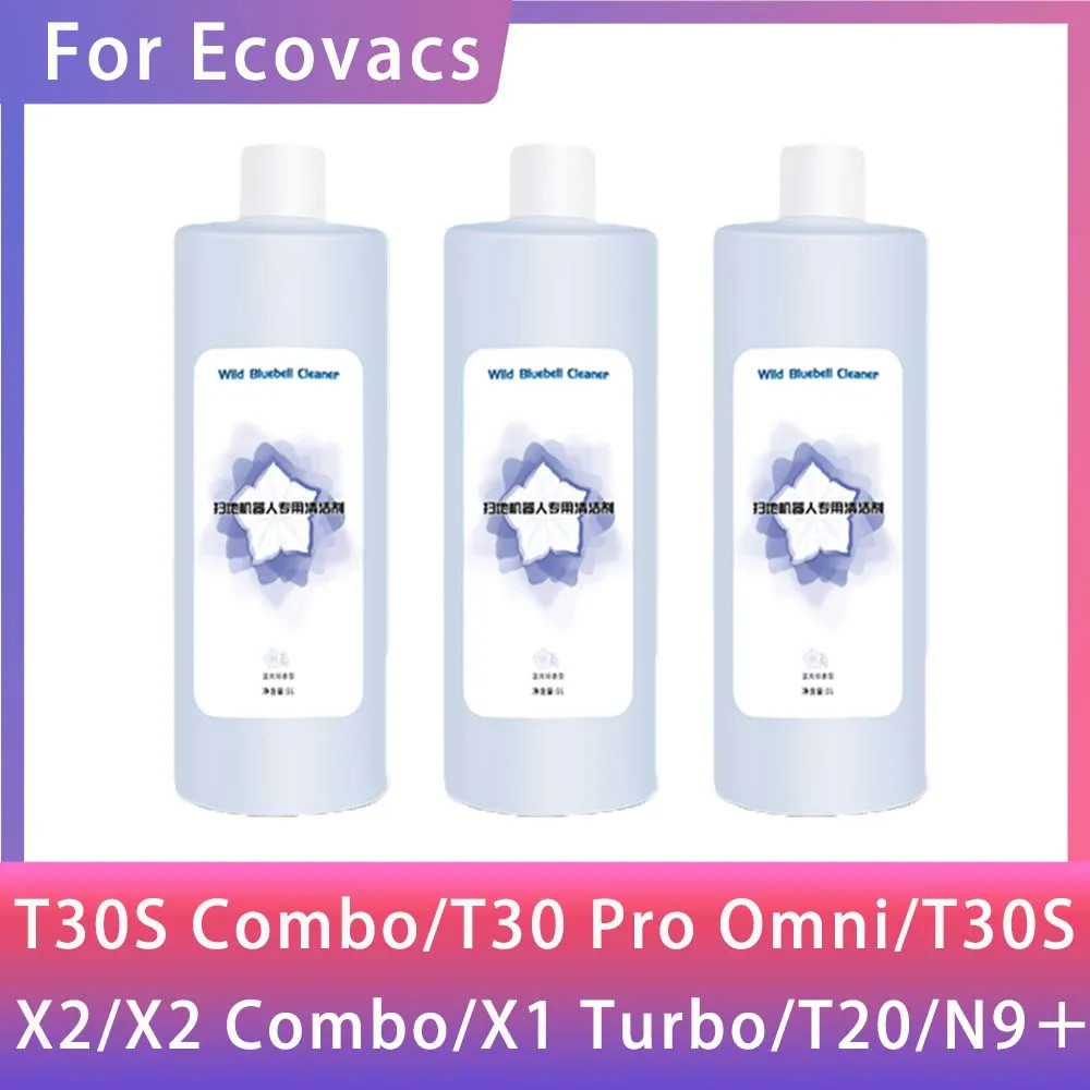 น้ํายาทําความสะอาดสําหรับ Ecovacs Deebot T30S Combo/T30 Pro OMNI/T30S/X2 Combo/X1 Turbo/T20/T10 OMNI