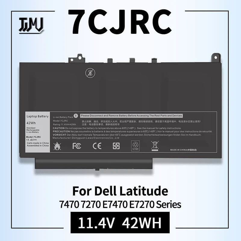 7CJRC Laptop Battery for Dell Latitude 7470 7270 E7270 E7470 Series 21X15 021X15 KNM09 0KNM09 TX283 