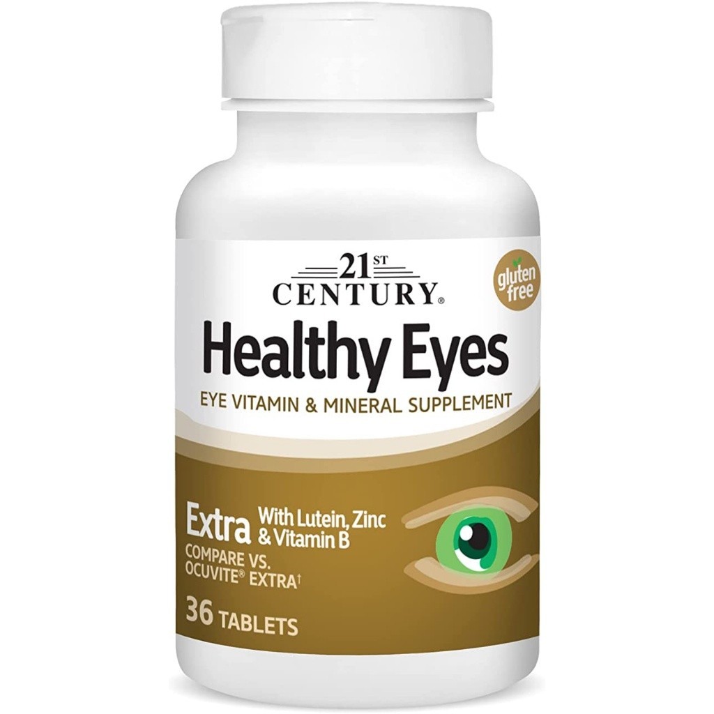 Healthy Eyes Extra With Lutein, Zinc &amp; Vitamin By 21st Century (36เม็ด)