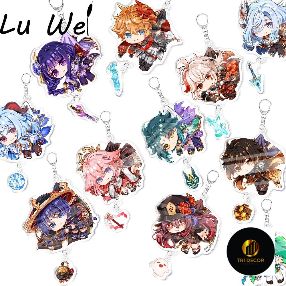 GenshinImpact Raiden Shogun Hutao Kaedehara Kazuha Xiao Yoimiya อะนิเมะพวงกุญแจ