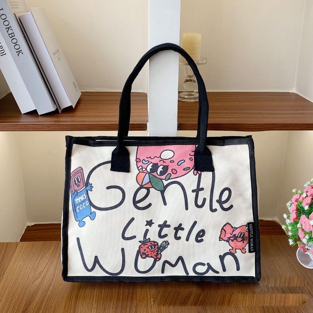 Tonfashion กระเป ๋ าผ ้ าใบความจุขนาดใหญ ่ กระเป ๋ าเดินทางอินเทรนด ์ , ขายร ้ อน Retro Casual Beach Bag Daily Life