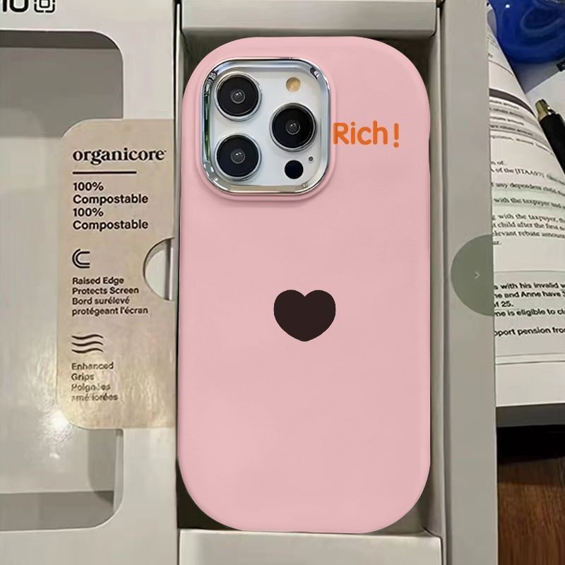 JM Fortune Love เหมาะสําหรับ Apple 15/14/13 เคสโทรศัพท์ iPhone12/11Promax7/8plusxs กรอบโลหะแข็งไขมัน