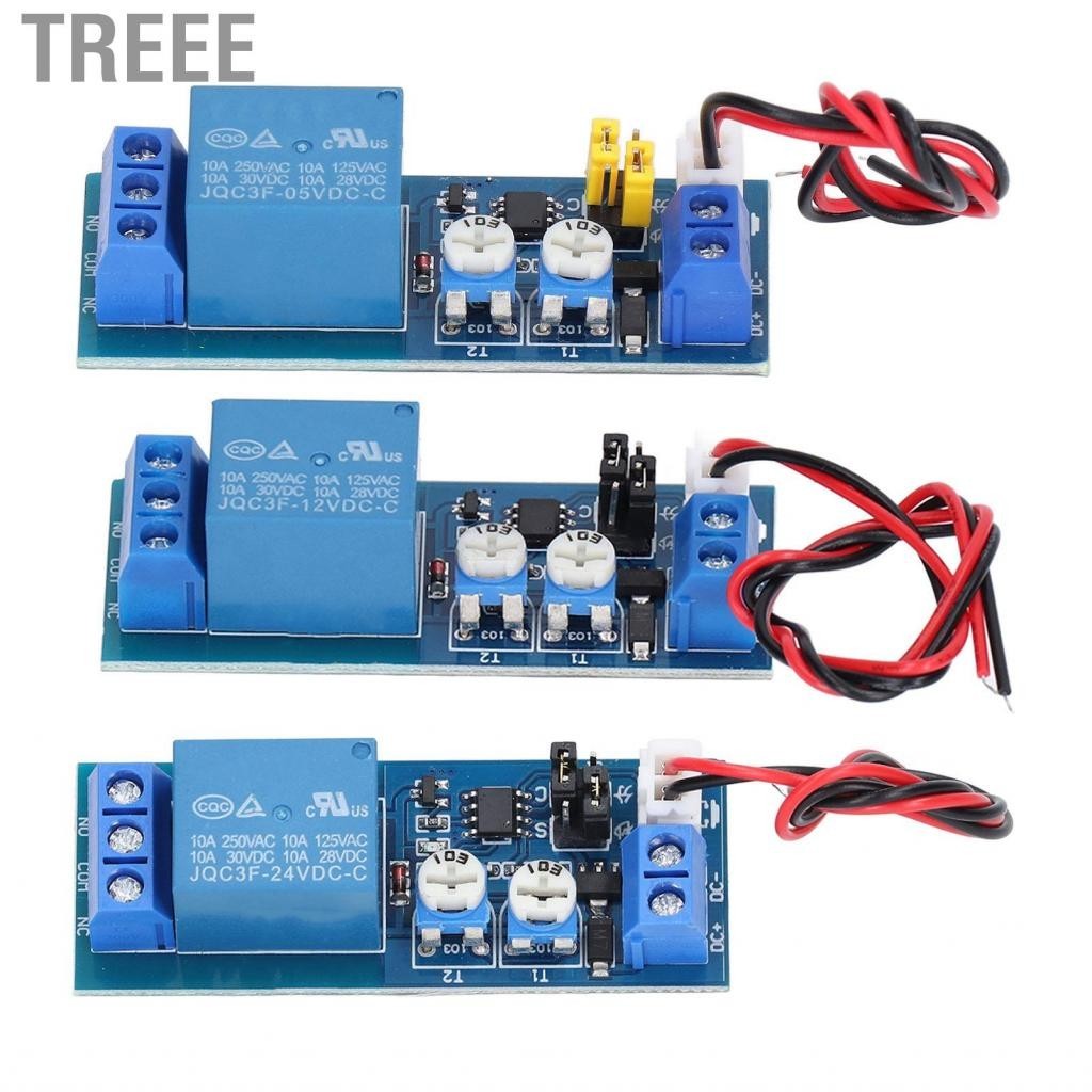 Treee 5V 12V 24V Adjustable Relay Module Delay Board Timer Single Timing Modes