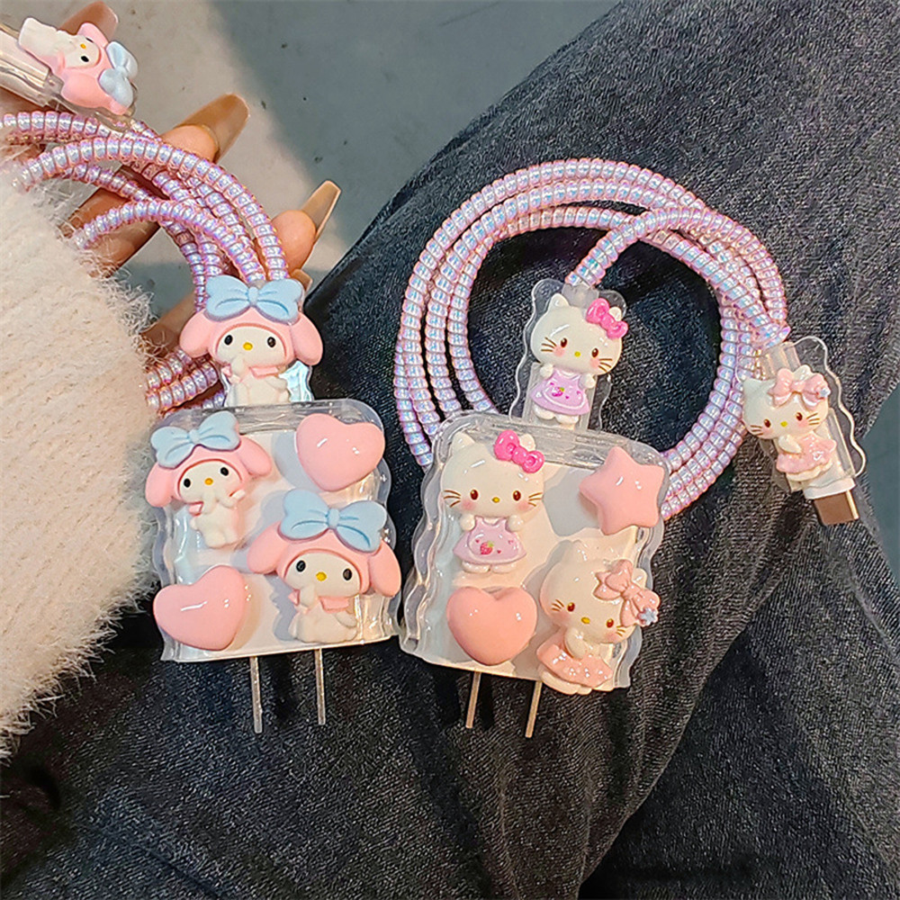 เคสป้องกันสายชาร์จ ลายการ์ตูน สําหรับ IPhone 18 20W
