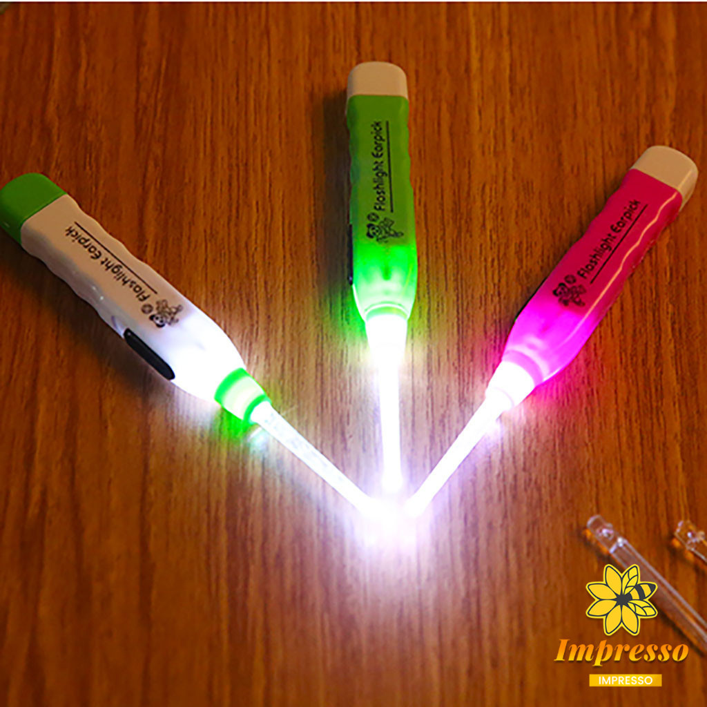 Impresso ไม้แคะหู พร้อมไฟLED ราคาถูก จัดส่งคละสี Luminous Ear Pick