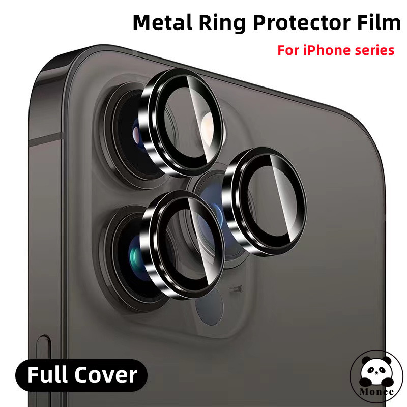 ตัวป้องกันเลนส์กล้อง แบบแหวนโลหะ สําหรับ iPhone 11 12 13 Pro Max 12 15 13 Pro 14 Pro Max 14 15 Plus