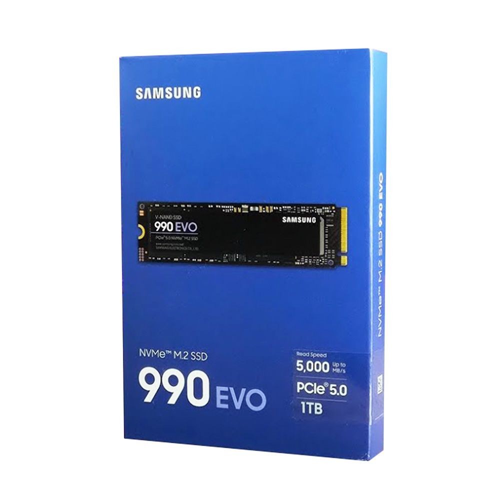 Samsung 990 EVO 1TB PCIe 5.0 x2 / 4.0 x4 M.2 2280 SSD (R:5000MB/s), MZ-V9E1T0BW