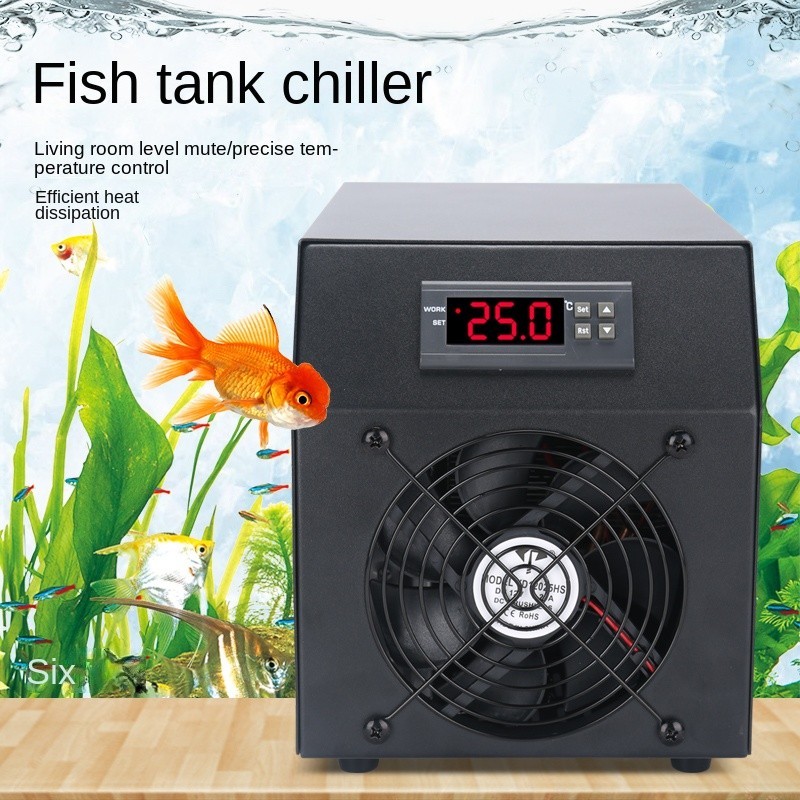 ใหม่ 200W Aquarium Water Chiller Sustainable Refrigeration 60L Fish Tank Cooler Heater System 10-40℃ อุปกรณ์อุณหภูมิคงที่