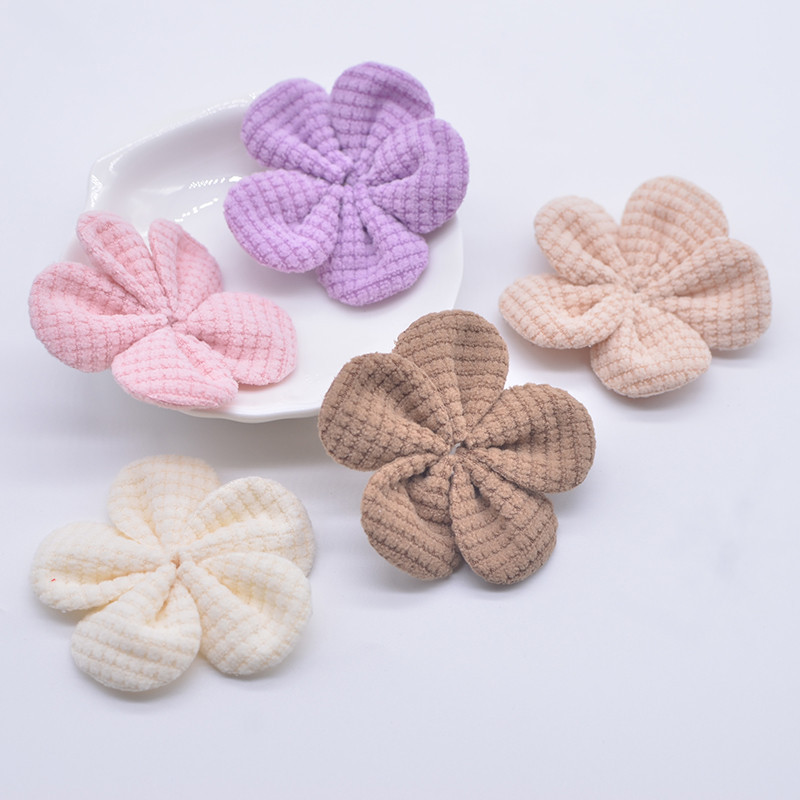 กิ๊บติดผม ลายดอกไม้ แฮนด์เมด 50 มม. สําหรับตกแต่งเสื้อผ้า หมวก รองเท้า DIY 10 ชิ้น