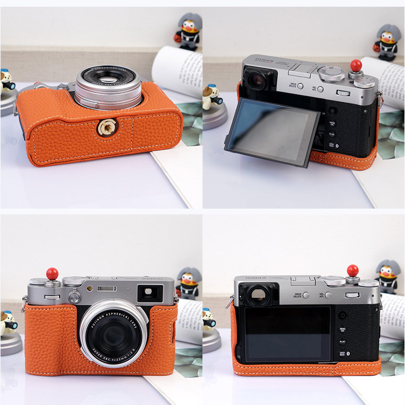 เคสกระเป๋าหนัง PU นิ่ม สไตล์เรโทร พร้อมสายคล้องไหล่ สําหรับ Fujifilm X100V X100VI