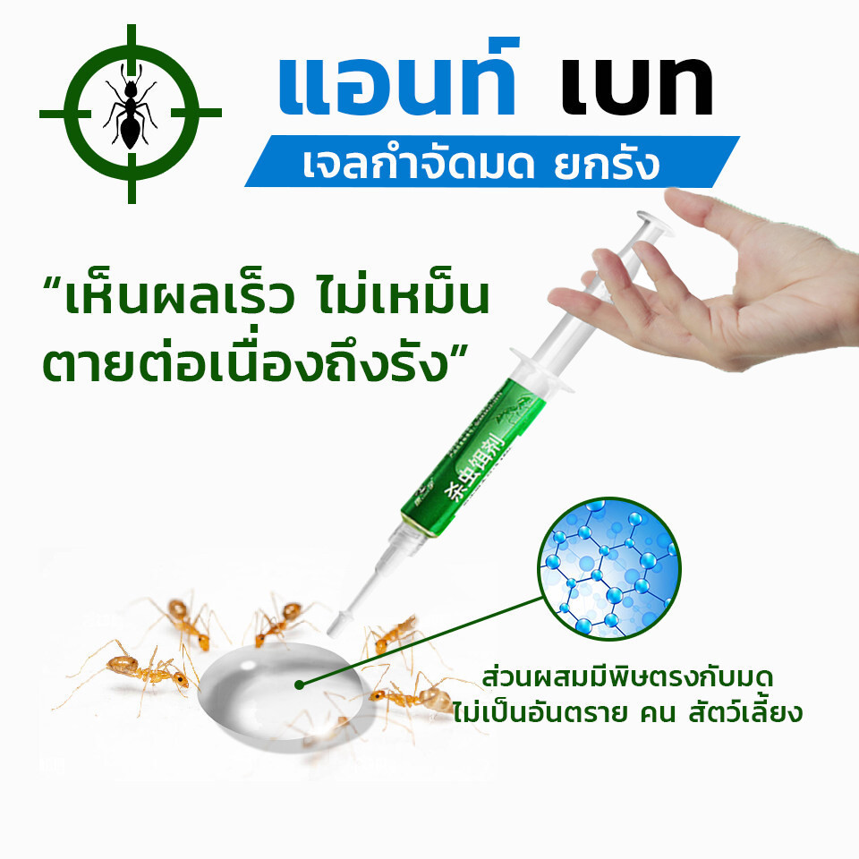Ant bait เจลกำจัดมด ตายยกรัง ไร้สี ไร้กลิ่น ไม่เป็นอันตราย, เจลกำจัดมด เหยื่อกำจัดมด เหยื่อมด เหยื่อล่อมด เจลมด