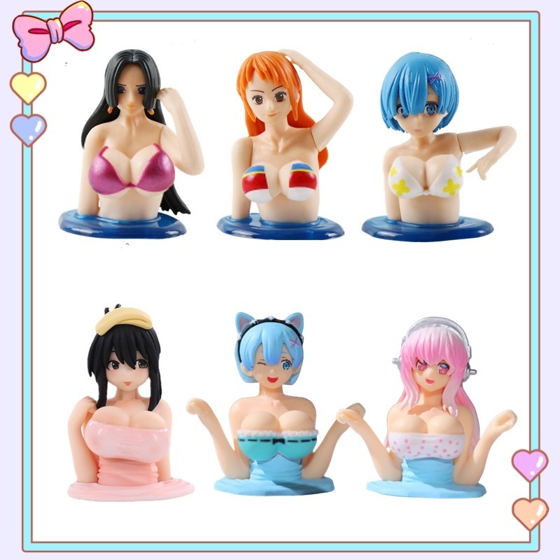 โมเดลฟิกเกอร์ PVC อนิเมะ One Piece Boa Hancock Nami Rem Sonico ขนาด 6 ซม. ของเล่นสําหรับเด็ก