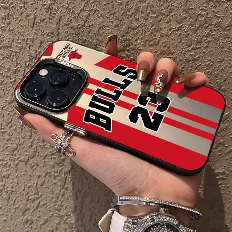 GIPU NBA Jordan Apple 14Promax เคสโทรศัพท์ iPhone13 ความรู้สึกระดับไฮเอนด์ 12 Curry 11 Kobe 15Plus H