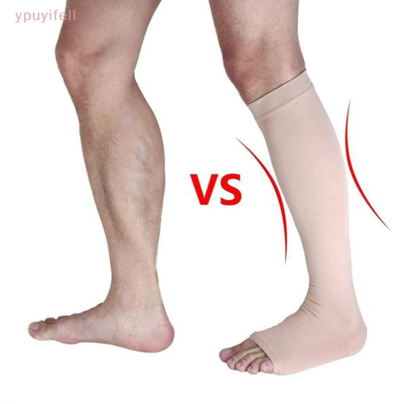 [YPU] 1 คู่ ด้านล่าง เข่า รองรับ ถุงน่อง เส้นเลือดขอด การไหลเวียนของเส้นเลือดขอด บีบอัด ถุงเท้า