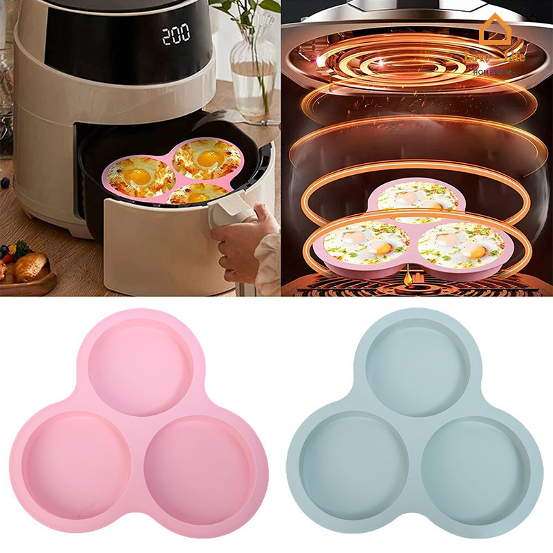 แบบพกพารอบ Non-Stick ซิลิโคนขนมปังไข ่ เจียวเบเกอรี ่ แม ่ พิมพ ์ ห ้ องครัวไมโครเวฟ Air Fryer โฮมเมดเค ้ กพุดดิ ้ งขนมหวานแม ่ พิมพ ์